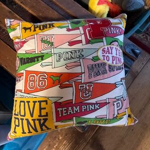 Vs pink vintage pillow